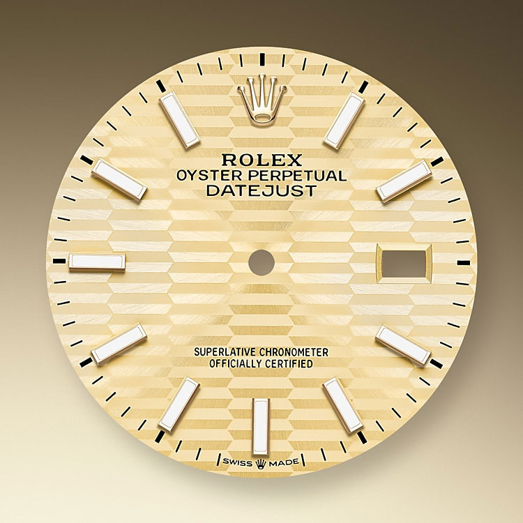 golden dial Rolex Datejust 36 Oystersteel and yellow gold at Quera