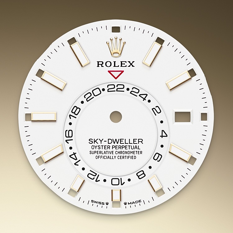  Intense white dial Rolex Sky-Dweller yellow gold in Quera