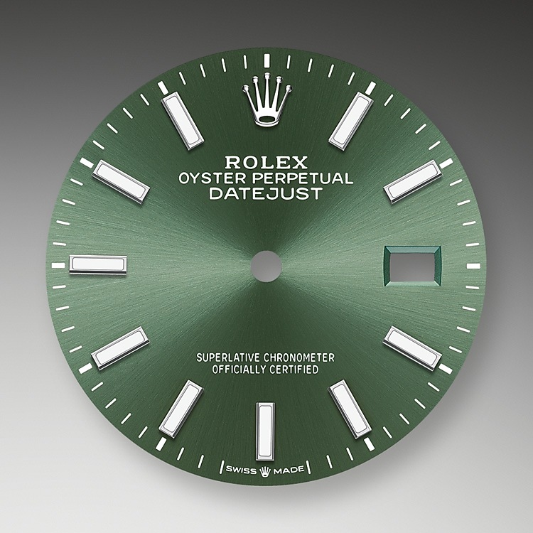 Rolex Datejust 36 Oystersteel, white gold and Mint green dial at Quera