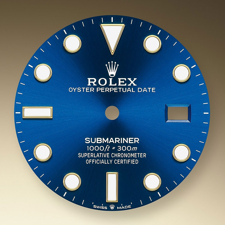 Esfera azul real Rolex Submariner en Quera