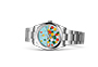 Rolex Oyster Perpetual Oystersteel and Turquoise blue, Celebration motif in Quera