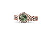 Rolex Watch Lady-Datejust Everose gold, y Olive Green Dial set with diamonds in Quera