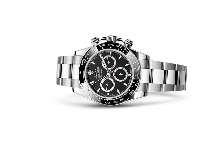 Rolex Cosmograph Daytona Oystersteel and black dial in Quera