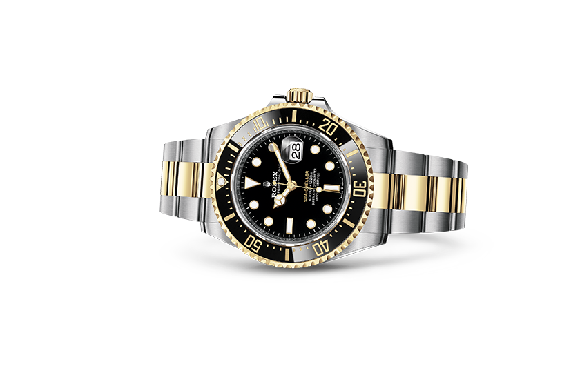 Reloj Rolex Sea-Dweller de acero Oystersteel, oro amarillo y esfera negra en Quera