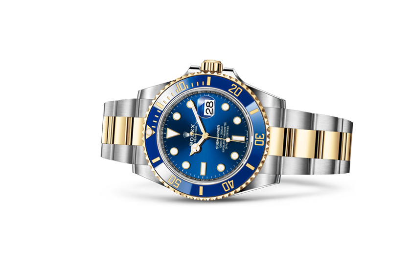  Rolex Watch Submariner Date Oystersteel, yellow gold and Royal blue in Quera 