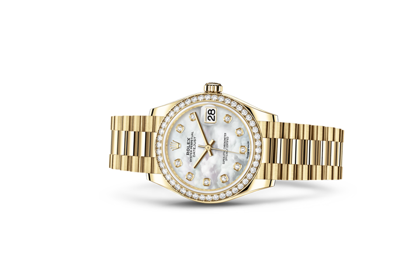 Rolex Watch Datejust 31  yellow gold, diamonds and Mother-of-Pearl Dial set with diamonds  Quera in Girona and Alicante