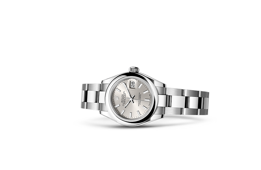 Rolex Watch Lady-Datejust Oystersteel and Silver dial in Quera