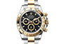 Rolex Cosmograph Daytona Oystersteel and yellow gold and black dial in Quera