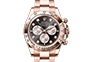 Rolex Cosmograph Daytona de 18 CT Everose gold and Bright black and Sundust dial set with diamonds in Quera