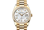 Rolex Day-Date white gold Mother of pearl dial set with diamonds in Quera
