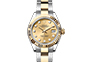 Rolex Lady-Datejust Oystersteel and yellow gold, and Champagne-colour dial set with diamonds  in Quera