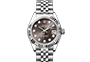 Rolex Lady-Datejust Oystersteel and white gold, and «Dark grey» dial set with diamonds  in Quera
