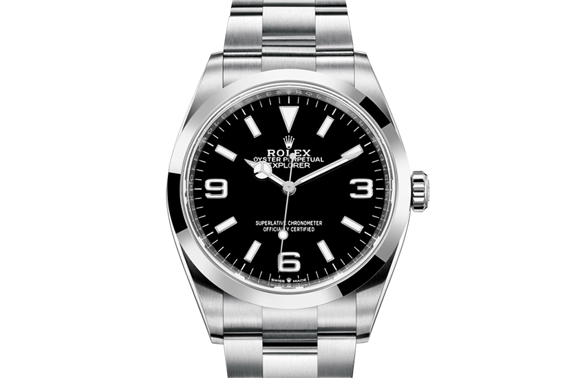 Rolex Explorer Oystersteel and black dial in Quera