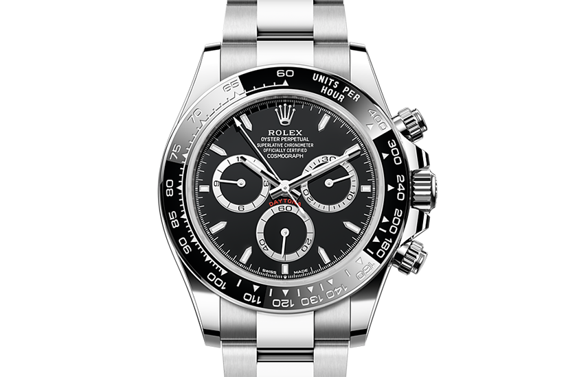 Rolex Cosmograph Daytona Oystersteel and black dial in Quera