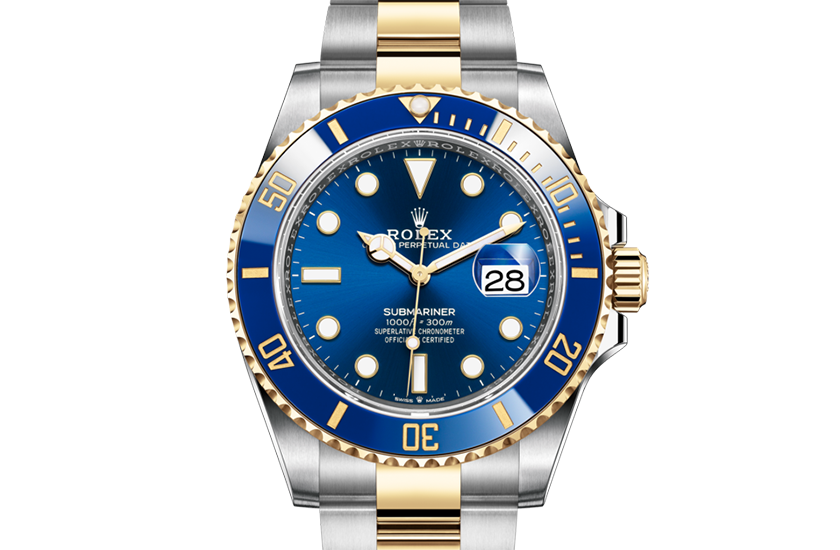 Reloj Rolex Submariner Date de acero Oystersteel, oro amarillo y esfera azul real  en Quera 