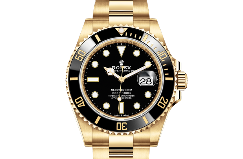 Rolex Watch Submariner Date yellow gold and black dial in Quera 
