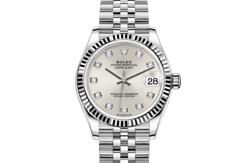 Rolex Watch Datejust 31 Silver dial set with diamonds Quera in Girona and Alicante