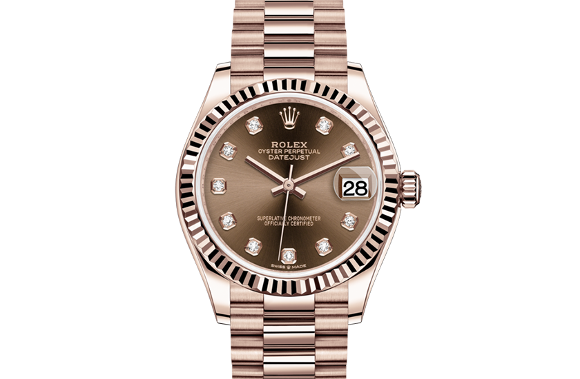 Rolex Watch Datejust 31 Chocolate dial set with diamonds Quera in Girona and Alicante