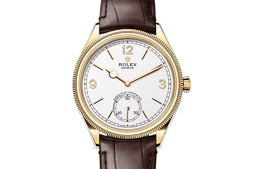 Rolex 1908 de 18 CT yellow gold and Intense white dial in Quera