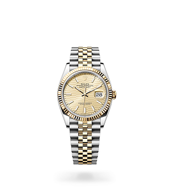 Rolex Datejust 36 - Oyster, 36 mm, Oystersteel and yellow gold