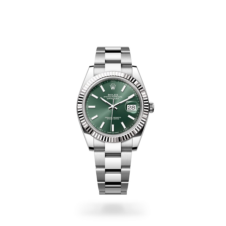 Rolex Datejust 41 Oyster, 41 mm, Oystersteel and white gold in Quera