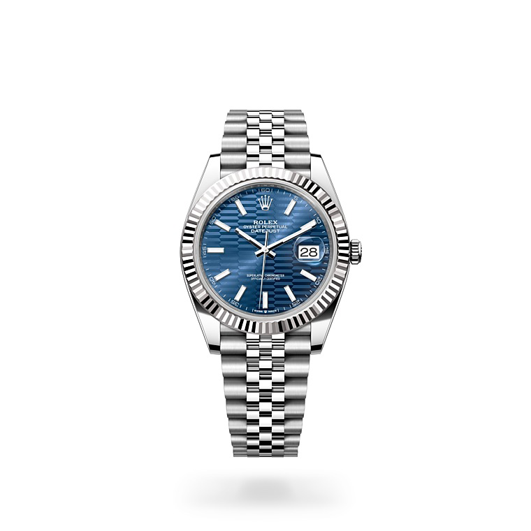 Rolex Datejust 41 Oyster, 41 mm, Oystersteel and white gold in Quera