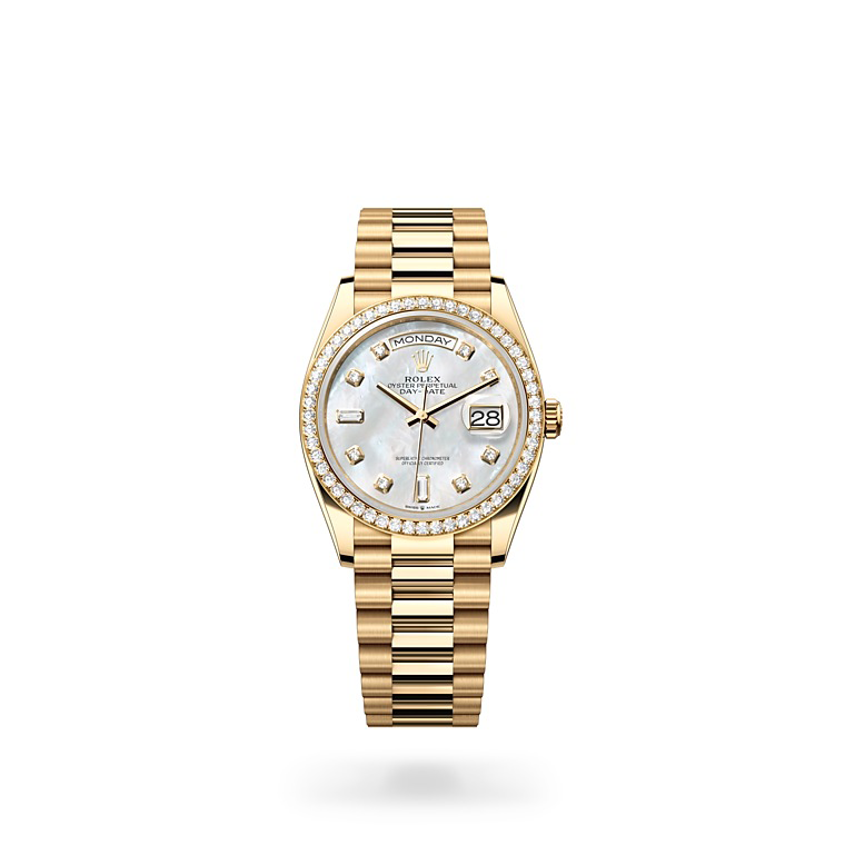 Rolex Day-Date 36 yellow gold and diamonds at Quera