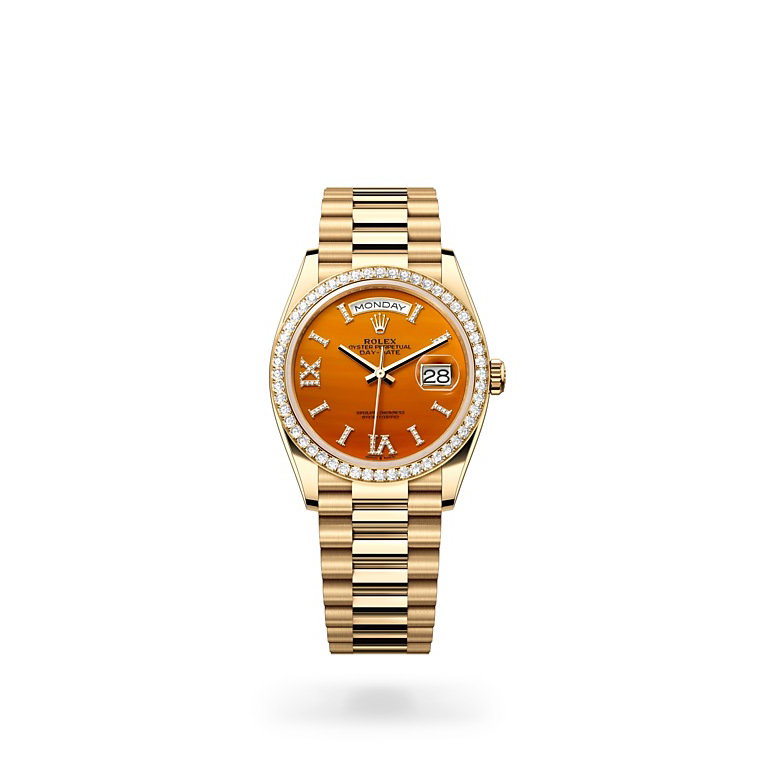 Rolex Day-Date 36 yellow gold and diamonds at Quera