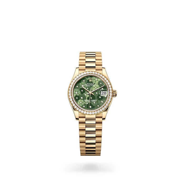 Rolex Datejust 31 Oyster, 31 mm, yellow gold and diamonds in Quera