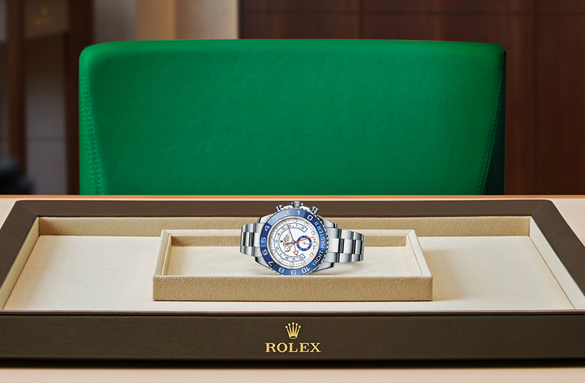 Presentación reloj Rolex Yacht-Master II de acero Oystersteel y esfera blanca en Quera