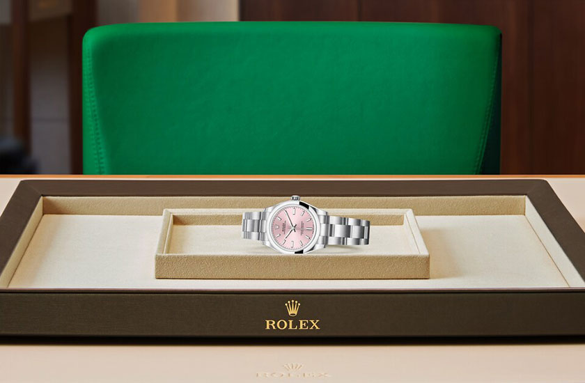 Rolex Oyster Perpetual 31 de acero Oystersteel y esfera rosa watchdesk en Quera