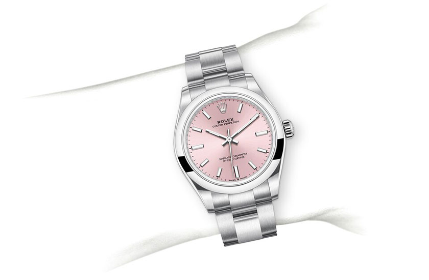 Simulación muñeca Rolex Oyster Perpetual 31 Oystersteel and Pink Dial in Quera